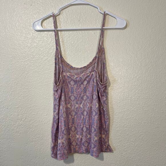 Jessica Simpson Purple Pink Patterned Robe & Cami 2-Piece Pajama Set Size Large - Picture 2 of 16